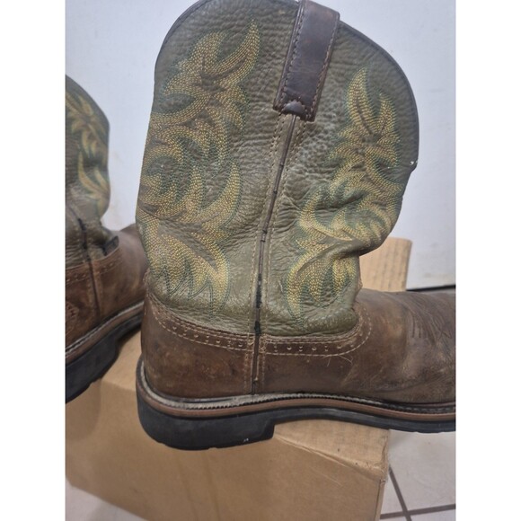 Justin WK4688 Stampede Driller Steel Toe Western Work Boots Size 8.5D main image 10